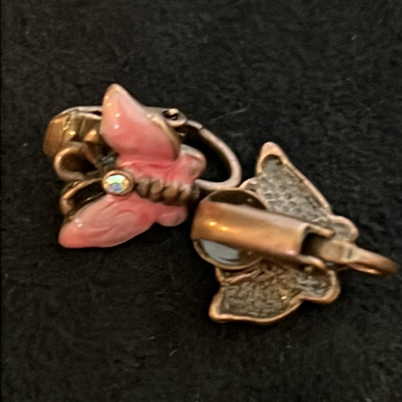 Lot designer Vintage clip on earrings Bergere Trifari W Germany unmarked - Picture 12 of 13